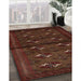 Machine Washable Traditional Dark Sienna Brown Rug in a Family Room, wshtr3078