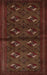 Traditional Dark Sienna Brown Persian Rug, tr3078