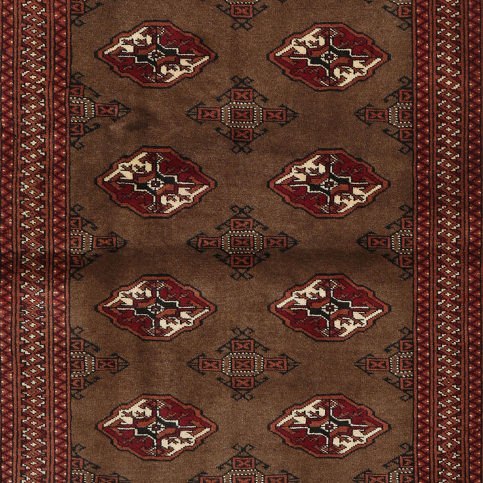 Traditional Dark Sienna Brown Persian Rug, tr3078