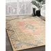 Traditional Light Copper Gold Persian Rug in Family Room, tr3079