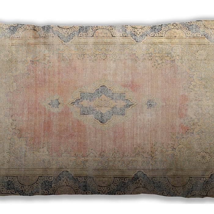 Traditional Classic Rectangular Light Copper Gold Lumbar Throw Pillow, 13 inch by 19 inch, lbtr3079