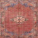 Square Traditional Light Copper Gold Persian Rug, tr307