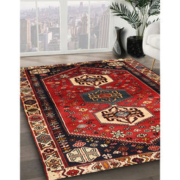 Traditional Red Persian Rug in Family Room, tr3080