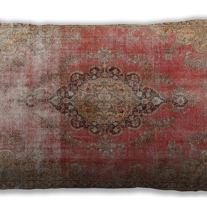 Traditional Classic Rectangular Light Copper Gold Lumbar Throw Pillow, 13 inch by 19 inch, lbtr3081