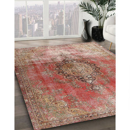 Machine Washable Traditional Light Copper Gold Rug in a Family Room, wshtr3081