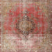 Square Traditional Light Copper Gold Persian Rug, tr3081