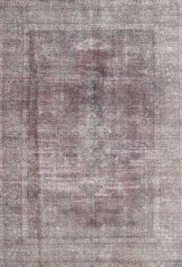Machine Washable Traditional Rose Dust Purple Rug, wshtr3082