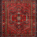 Square Traditional Dark Sienna Brown Persian Rug, tr3083