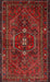 Machine Washable Traditional Dark Sienna Brown Rug, wshtr3083