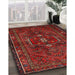 Machine Washable Traditional Dark Sienna Brown Rug in a Family Room, wshtr3083