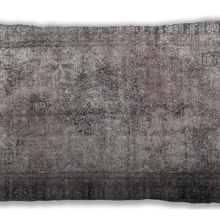 Traditional Classic Rectangular Sandstone Brown Lumbar Throw Pillow, 13 inch by 19 inch, lbtr3084