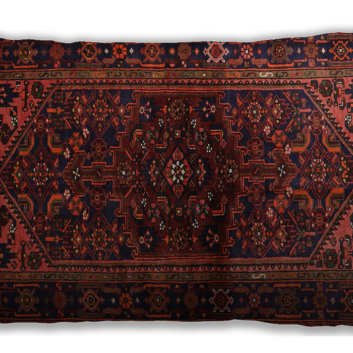 Traditional Classic Rectangular Red Brown Lumbar Throw Pillow, 13 inch by 19 inch, lbtr3085