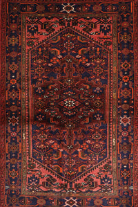 Machine Washable Traditional Red Brown Rug, wshtr3085