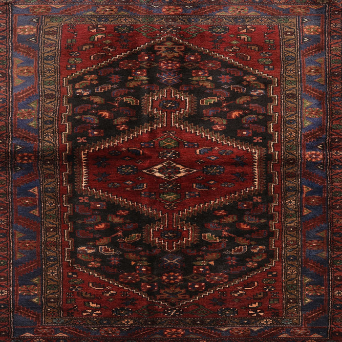 Square Traditional Bakers Brown Persian Rug, tr3086