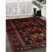 Machine Washable Traditional Bakers Brown Rug in a Family Room, wshtr3087