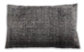 Traditional Classic Rectangular Carbon Gray Lumbar Throw Pillow, 13 inch by 19 inch, lbtr3088