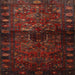 Square Traditional Dark Red Persian Rug, tr3089