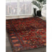 Machine Washable Traditional Dark Red Rug in a Family Room, wshtr3089