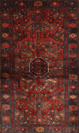 Machine Washable Traditional Dark Red Rug, wshtr3089
