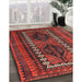 Machine Washable Traditional Chestnut Brown Rug in a Family Room, wshtr308