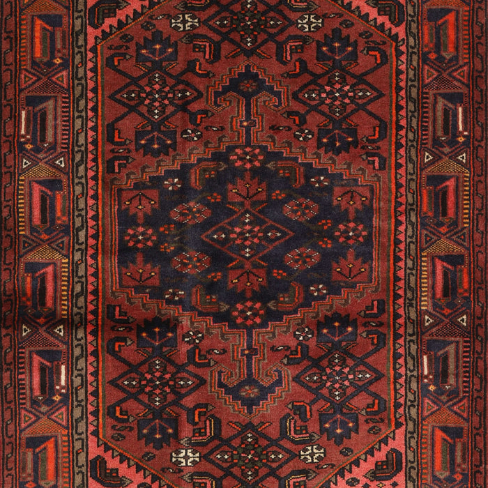 Machine Washable Traditional Saffron Red Rug, wshtr3090