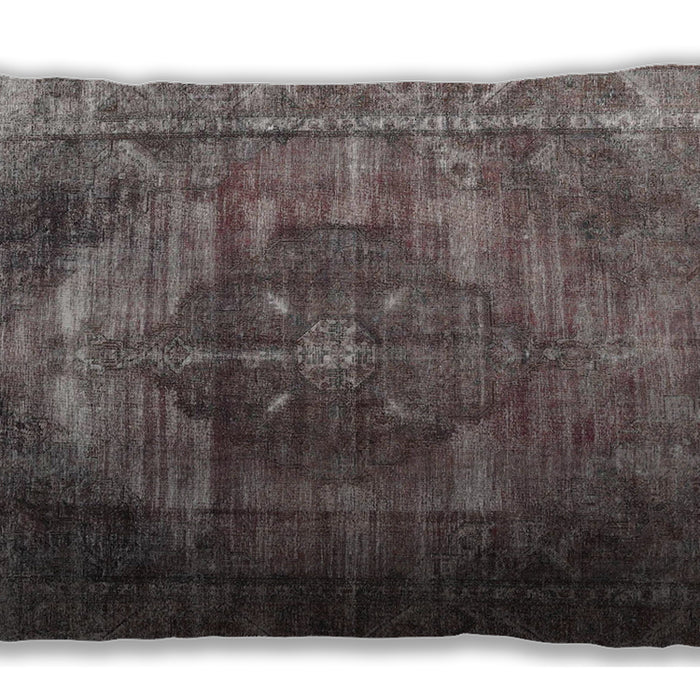 Traditional Classic Rectangular Rosy-Finch Purple Lumbar Throw Pillow, 13 inch by 19 inch, lbtr3091
