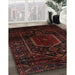 Machine Washable Traditional Bakers Brown Rug in a Family Room, wshtr3092