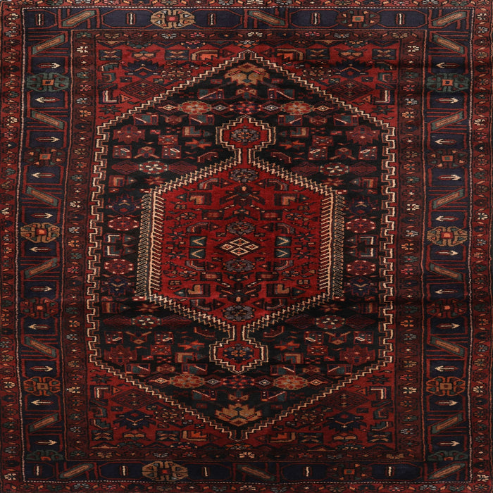 Square Traditional Bakers Brown Persian Rug, tr3092