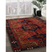 Traditional Crimson Red Persian Rug in Family Room, tr3093