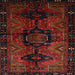 Square Traditional Crimson Red Persian Rug, tr3093