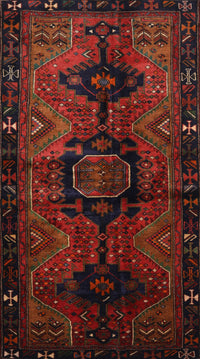 Machine Washable Traditional Crimson Red Rug, wshtr3093