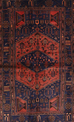 Machine Washable Traditional Red Rug, wshtr3094