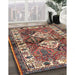 Traditional Brown Red Persian Rug in Family Room, tr3095