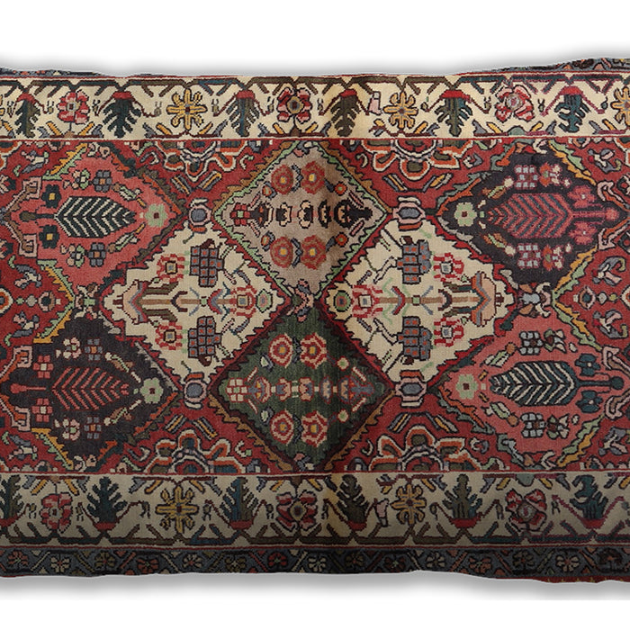 Traditional Classic Rectangular Brown Red Lumbar Throw Pillow, 13 inch by 19 inch, lbtr3095