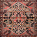 Square Traditional Sunrise Orange Persian Rug, tr3096