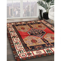 Traditional Saffron Red Persian Rug, tr3097