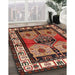 Traditional Saffron Red Persian Rug in Family Room, tr3097