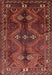 Machine Washable Traditional Sienna Brown Rug, wshtr309