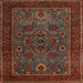 Square Traditional Brown Persian Rug, tr30