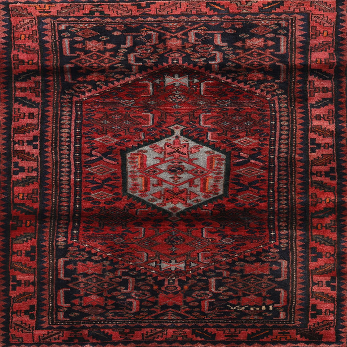 Square Traditional Red Brown Persian Rug, tr3100