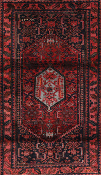 Machine Washable Traditional Red Brown Rug, wshtr3100