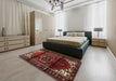 Machine Washable Traditional Sienna Brown Rug in a Bedroom, wshtr3101