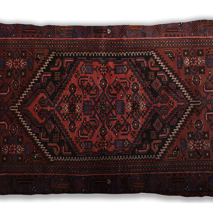 Traditional Classic Rectangular Maroon Red Lumbar Throw Pillow, 13 inch by 19 inch, lbtr3102