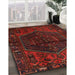 Machine Washable Traditional Tomato Red Rug in a Family Room, wshtr3105