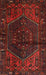 Machine Washable Traditional Tomato Red Rug, wshtr3105