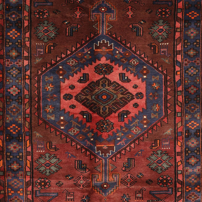 Machine Washable Traditional Maroon Red Rug, wshtr3107