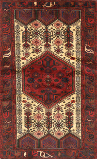 Machine Washable Traditional Tomato Red Rug, wshtr3109