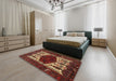 Traditional Red Persian Rug in a Bedroom, tr3109