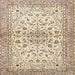 Square Traditional Dark Almond Brown Persian Rug, tr3110