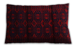 Traditional Classic Rectangular Tomato Red Lumbar Throw Pillow, 13 inch by 19 inch, lbtr3112